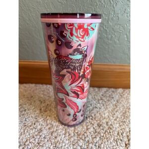 Starbucks 2022 Enchanted Forest Fox Mushroom Cup Tumbler 24 oz
